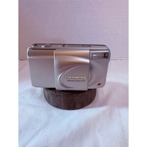 Olympus Infinity Zoom 105 35mm Film Camera Silver Quartz Date 38-105mm AF Lens